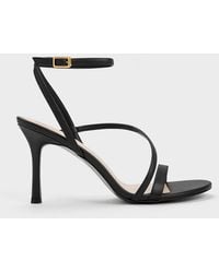 Charles & Keith - Asymmetric Strappy Heeled Sandals - Lyst