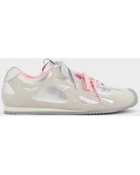 Charles & Keith - Metallic Leather & Suede Double-Lace Sneakers - Lyst