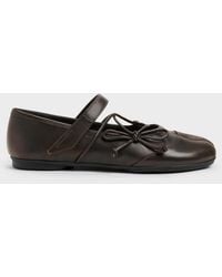 Charles & Keith - Aether Lace-Up Split-Toe Mary Jane Flats - Lyst