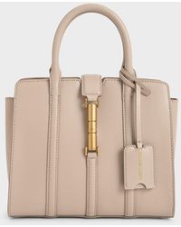 Charles & Keith - Cesia Metallic Accent Tote Bag - Lyst