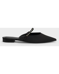 Charles & Keith - Flores Recycled Polyester Gem-strap Flat Mules - Lyst