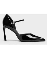 Charles & Keith - Patent Pointed D'Orsay Stiletto Pumps - Lyst