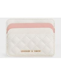 Charles & Keith - Cleo Two-tone Quilted Card Holder - Lyst
