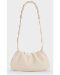 Charles & Keith - Lorelai Ruched Knotted-Strap Shoulder Bag - Lyst