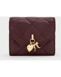 Charles & Keith - Arrietty Quilted Curved-Flap Wallet - Lyst