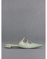 Charles & Keith - Leather T-Bar Double-Strap Mules - Lyst