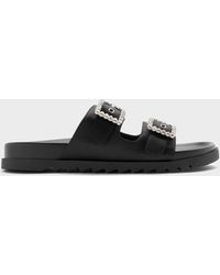 Charles & Keith - Gem-Buckle Double-Strap Sandals - Lyst