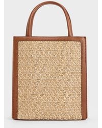 Charles & Keith - Raffia Double Handle Tote Bag - Lyst