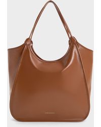 Charles & Keith - Sianna Crinkle-Effect Slouchy Tote Bag - Lyst