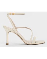 Charles & Keith - Asymmetric Strappy Heeled Sandals - Lyst
