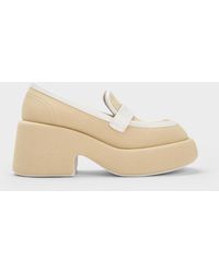 Charles & Keith - Leni Canvas Platform Loafers - Lyst
