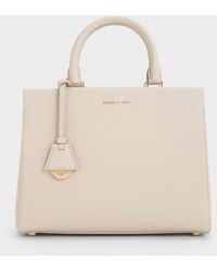 Charles & Keith - Mirabelle Structured Top Handle Bag - Lyst