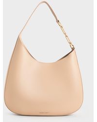 Charles & Keith - Agatha Chain-accent Slouchy Hobo Bag - Lyst