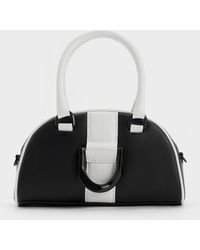 Charles & Keith - Gabine Two-tone Leather Top Handle Bag - Lyst