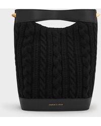 Charles & Keith - Apolline Textured Knit Bucket Bag - Lyst