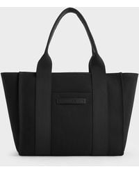 Charles & Keith - Large Kay Canvas Tote Bag - Lyst