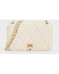 Charles & Keith - Arwen Diamond-Quilt Shoulder Bag - Lyst