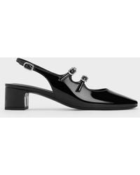 Charles & Keith - Clementine Double-strap Slingback Mary Jane Pumps - Lyst