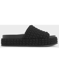 Charles & Keith - Loren Textured Platform Sandals - Lyst