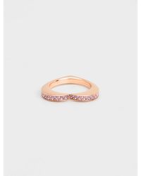 Charles & Keith - Malorie Crystal Heart Ring - Lyst