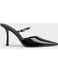 Charles & Keith - Tapered Square-toe Heeled Mules - Lyst