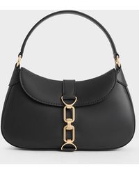 Charles & Keith - Agatha Chain-accent Hobo Bag - Lyst