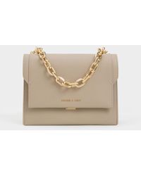 Charles & Keith - Front Flap Chain Handle Crossbody Bag - Lyst