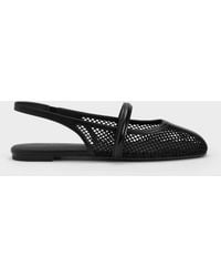 Charles & Keith - Ellory Mesh Slingback Mary Jane Flats - Lyst