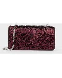 Charles & Keith - Paffuto Sequinned Wallet On Chain - Lyst