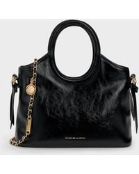 Charles & Keith - Mini Dalia Bow Oval-Handle Tote Bag - Lyst