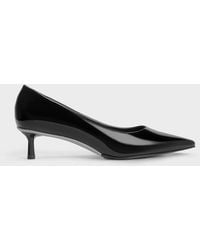 Charles & Keith - Curtis Patent Pointed-Toe Kitten Heel Pumps - Lyst