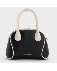 Charles & Keith - Nelly Two-tone Bowling Bag - Lyst