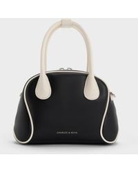 Charles & Keith - Nelly Two-tone Bowling Bag - Lyst