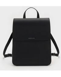 Charles & Keith - Front Flap Structured Backpack - Lyst