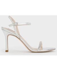 Charles & Keith - Ambrosia Metallic Gem-embellished Ankle-strap Pumps - Lyst