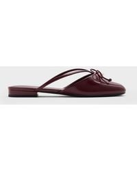 Charles & Keith - Pearl-Accent Bow Flat Mules - Lyst