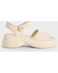 Charles & Keith - Flower-Buckle Platform Sports Sandals - Lyst