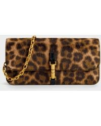 Charles & Keith - Cesia Leopard-Print Wallet On Chain - Lyst
