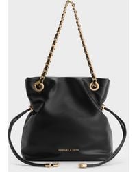 Charles & Keith - Sac Bandoulière À Double Poignée Et Lanière Tressée Arya - Lyst