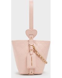 Charles & Keith - Duo Quilted Chain Bucket Bag - Lyst