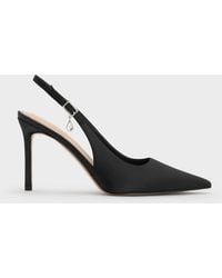 Charles & Keith - Teardrop-Crystal Pointed Slingback Pumps - Lyst