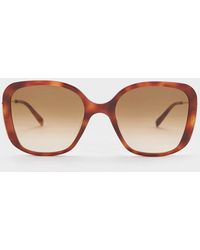 Charles & Keith - Recycled Acetate Tortoiseshell-frame Butterfly Sunglasses - Lyst