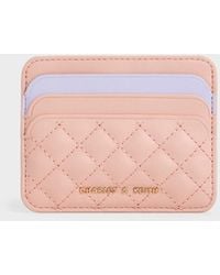 Charles & Keith - Cleo Two-tone Quilted Card Holder - Lyst