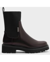 Charles & Keith - Remy Ridged-sole Chelsea Boots - Lyst