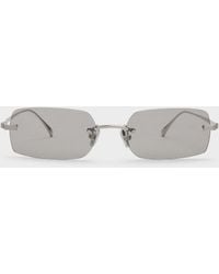 Charles & Keith - Easton Rimless Rectangular Sunglasses - Lyst