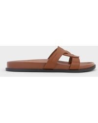 Charles & Keith - Fannie Interwoven Cut-Out Slide Sandals - Lyst