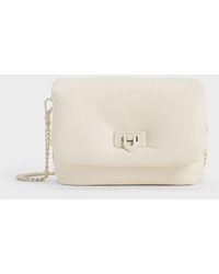Charles & Keith - Paffuto Metallic Accent Chain-handle Bag - Lyst