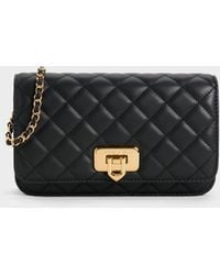 Charles & Keith - Cressida Quilted Push-lock Clutch - Lyst