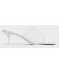 Charles & Keith - Loren Mesh Kitten-Heel Mules - Lyst