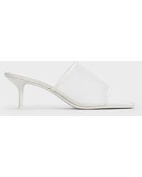 Charles & Keith - Loren Mesh Kitten-Heel Mules - Lyst